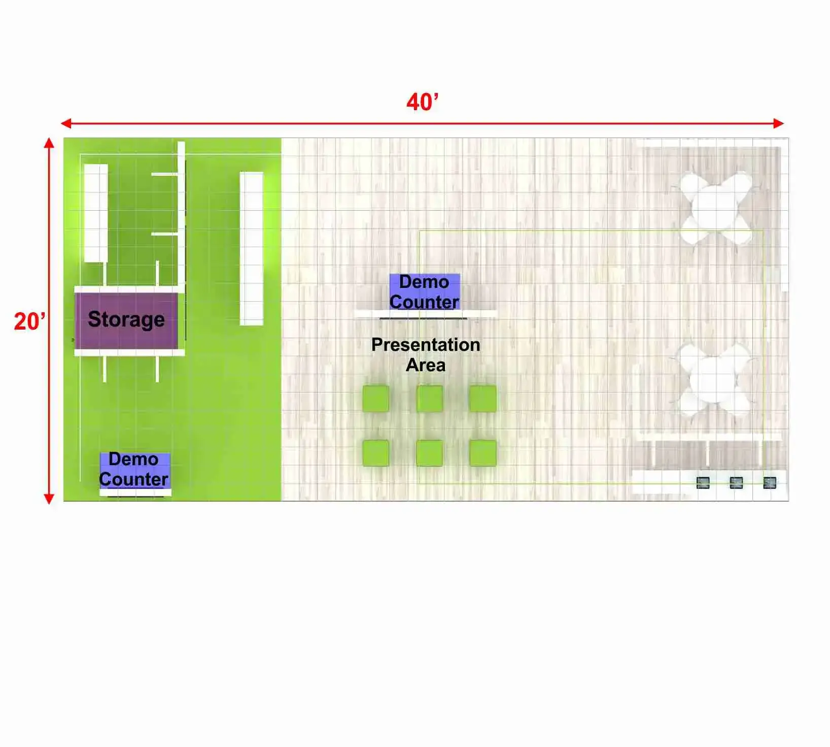 20x40 trade show displays