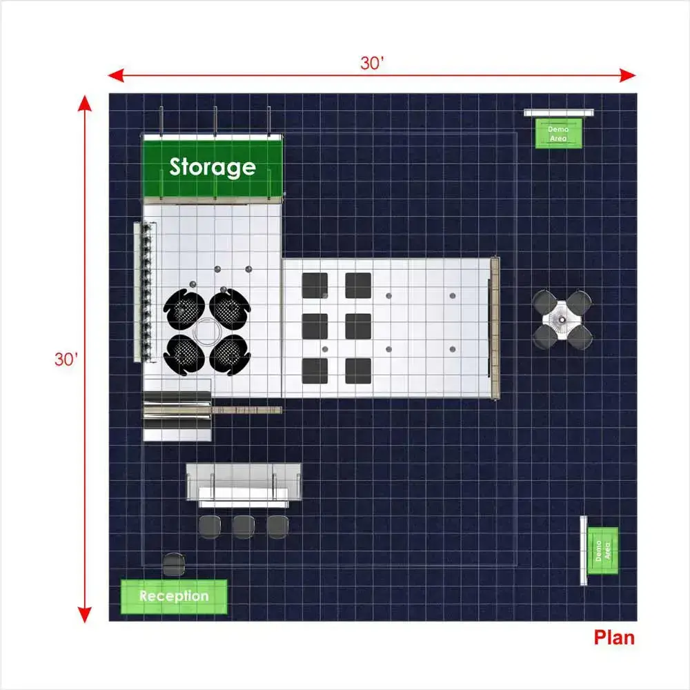30x30 convention booth builders
